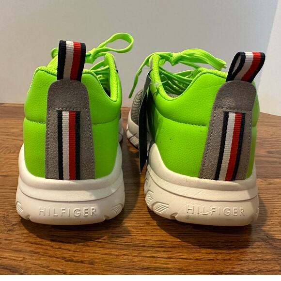 Tommy Hilfiger Numly Striped Jogger Sneakers Lime Gray Men’s Size 12 NWT Sporty main image 7
